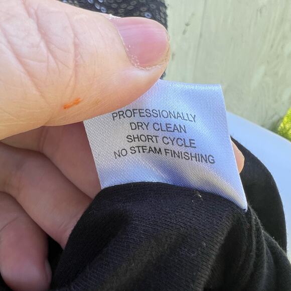 Pink Rose Black Sequin Dress Size Large NWT - Picture 9 of 9